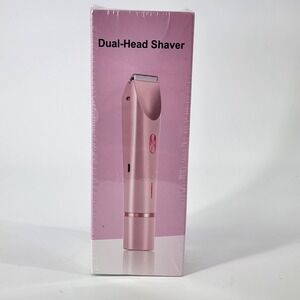 Dual-Head Shaver Pink Rechargeable Waterproof Wet Dry Shaver ZB-0236L-PK NEW